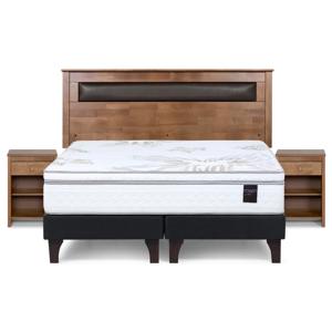 Cama europea Art 4 2 plazas base dividida + set Ferrara