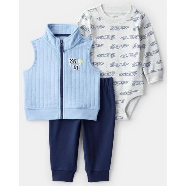 Conjunto 3 piezas Polerón, Body y Pantalón Bebé Niño