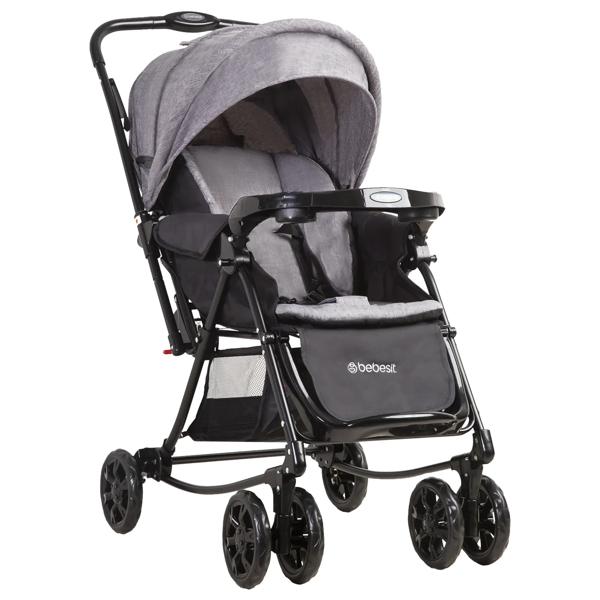 Coche Cuna Paseo Balancin SX Gris Melange