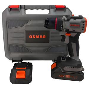 Taladro Inalámbrico Osmao 2 Baterías con Estuche Gris Oscuro