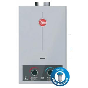 Calefon Gas Licuado 7 Litros Tiro Natural Ionizado + Filtro Antisarro