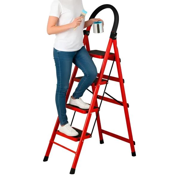 Escalera Plegable 4 Escalones Resistente para Hogar