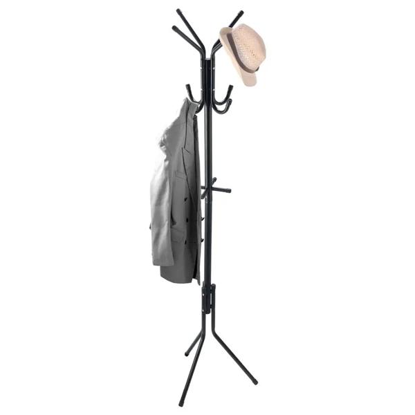 Perchero 12 ganchos negro 171x37x42 cm