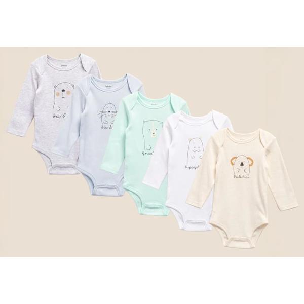 Pack de 5 Bodys Bebé Niño Algodón YAMP