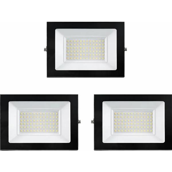 Set 3 Reflectores Focos LED 50W Luz Blanca Fría