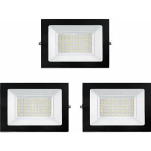 Set 3 Reflectores Focos LED 50W Luz Blanca Fría