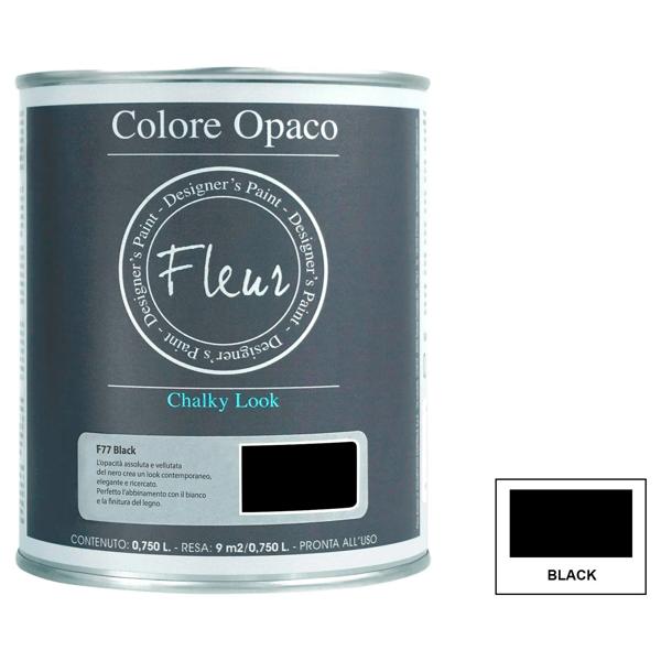 Pintura 750 ml Chalky look negro mate Fleur