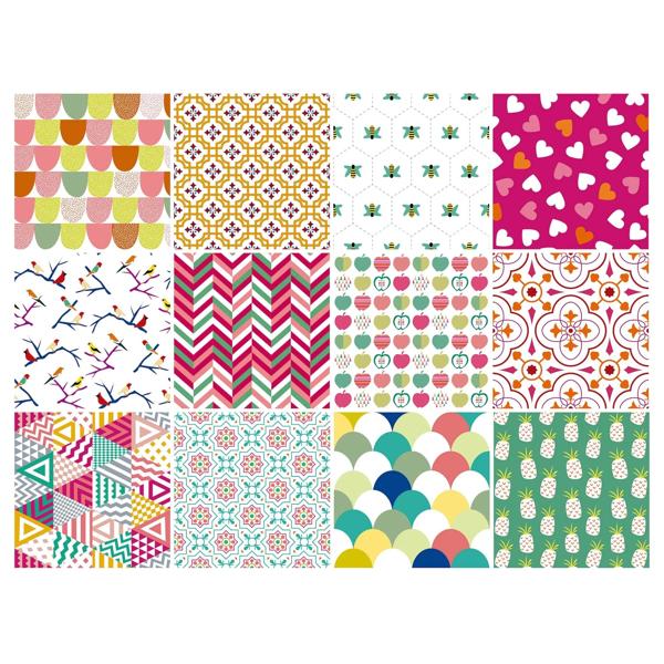 Vinilo adhesivo 15x15 cm Happy 12 unidades