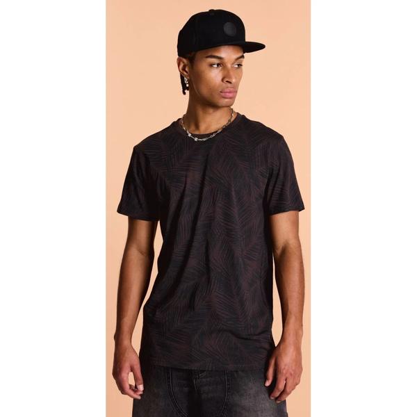 Polera Full Print Palmas Manga Corta