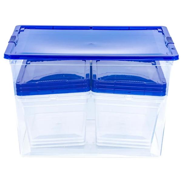 Set Caja Organizadora Modubox Plástico Transparente 30/47 lt