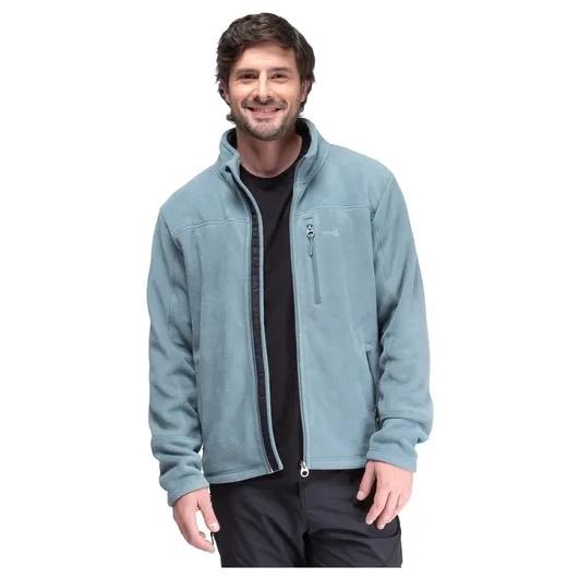 Polerón Polar Hombre Kano Canelo Azul Full Zip