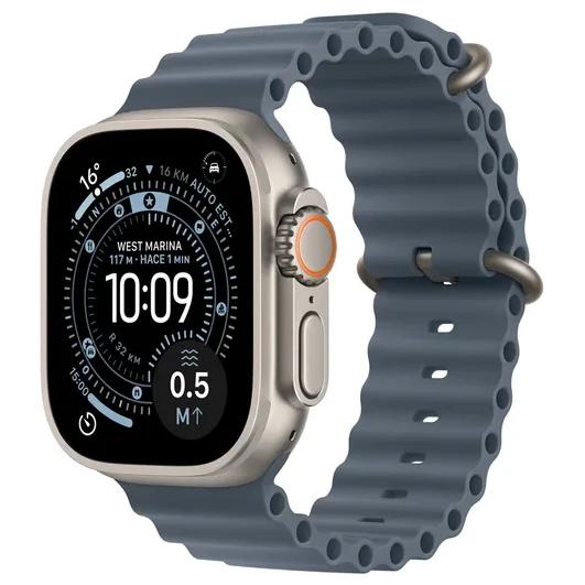 Apple Watch Ultra 3 GPS + Cellular Caja titanio natural 49 mm Correa Ocean azul