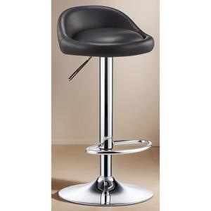 Silla Piso Bar Altura Regulable Taburete con Respaldo Negro