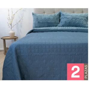 Quilt Hotpress Viena 2 plazas azul