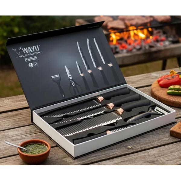 Set 6pzs Cuchillos Rolling Wayu