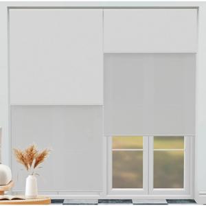 Cortina roller blackout doble 100x250 cm Sunscreen blanco Cotidiana