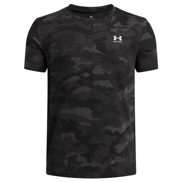 UA B Camo AOP SS Polera Manga Corta negro para niño