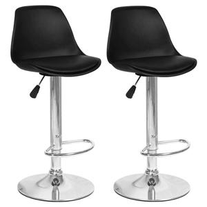 Pack 2 Sillas Altas de Bar Taburete Orlando-t Negro