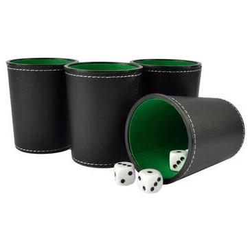 Juego de 4 Cachos Eco Cuero Negro Simplit
