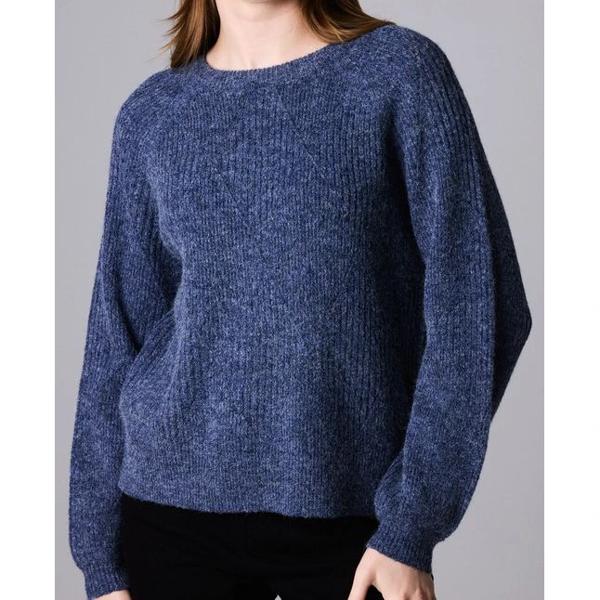 Sweater de Chenille Acanalado Extrasuave Manga Raglán