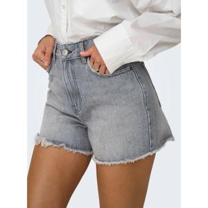 Short Jean Gris Claro Desflecado
