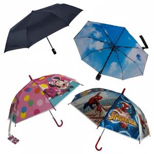 Combo Familiar 4 Paraguas: 2 Adultos, 1 Minnie y 1 Spiderman