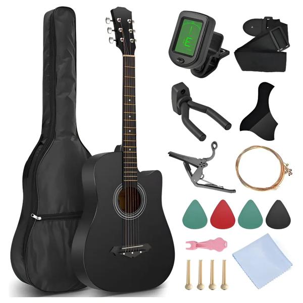 Guitarra Acústica Clásica de 38 Pulgadas con Funda y Accesorios
