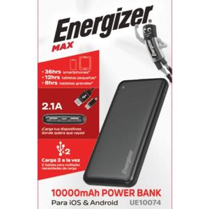 Cargador Portátil Powerbank 10.000 mAh Energizer
