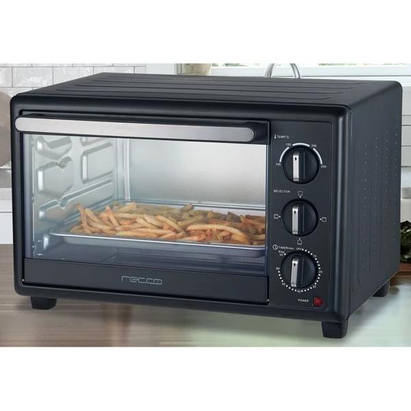 Horno Eléctrico 30 Litros Doble Vidrio Negro