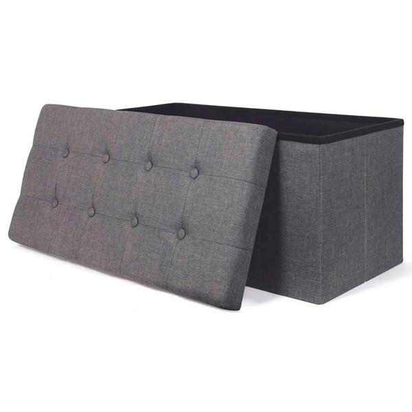 Pouf 38x76x38 cm gris