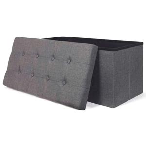 Pouf 38x76x38 cm gris