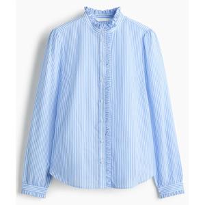 Blusa de popelina con vuelos