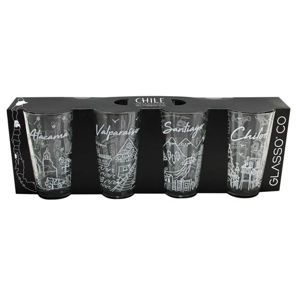 Vaso 475 ml Chile 4 unidades Glasso