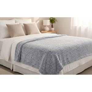 Manta Sherpa 125x150cm Azul Jaspeado