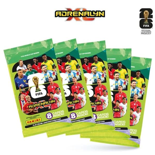 Pack 5 Sobres de Cartas Mundial Fútbol Adrenalyn FIFA 2026