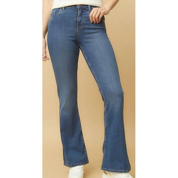 Jeans Flare Tiro Alto Mujer