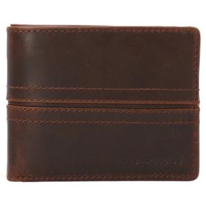 Billetera Cuero Hombre St Stitch Triple Café Hush Puppies
