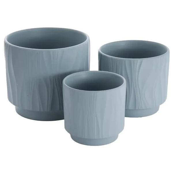 Macetero Bruma Terra Soft Cerámica 16x14 cm Gris