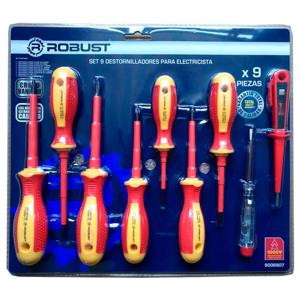 Set destornillador electricista 9 piezas