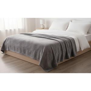Manta Fleece Panal 125x150cm Gris Oscuro