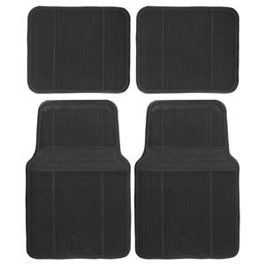 Cubrepiso Goma Negro Set 4 Piezas Motorlife