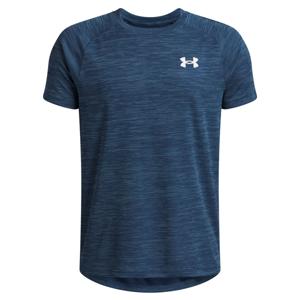 UA Tech Textured Polera Manga Corta azul para niño