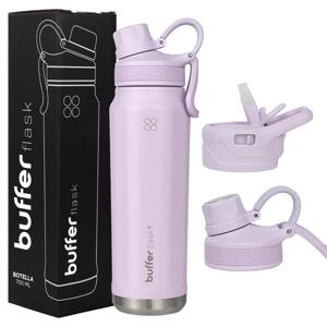 Botella Agua Térmica Buffer Paine 700ml + 2 Tapas Lilac