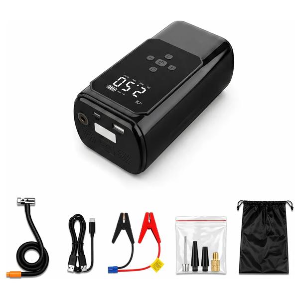 Arrancador De Baterías Portátil Compresor Inflador 12v/24v