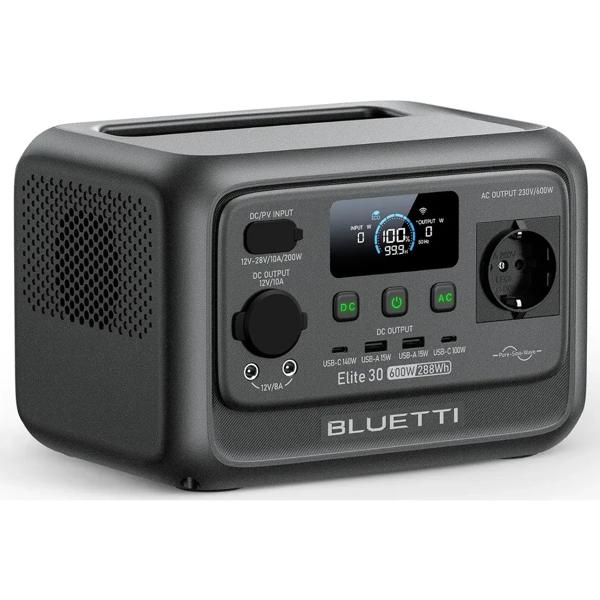 Bluetti Generador Solar Portátil 600W 288Wh Elite 30 V2