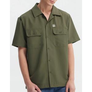 Camisa Hombre Doble Bolsillo Verde Militar