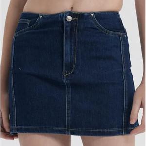 Falda Mujer Línea Cortes Azul