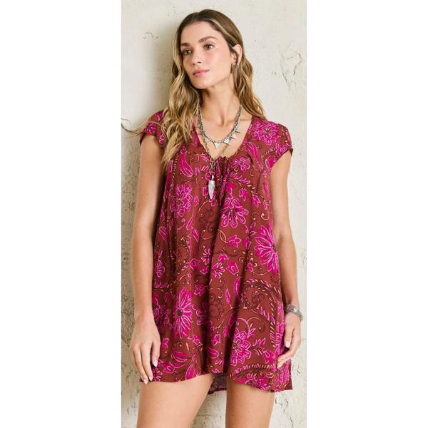 Vestido Mini Oversize Look Relajado Full Estampado
