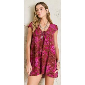 Vestido Mini Oversize Look Relajado Full Estampado
