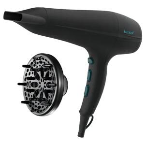 Secador de Pelo Iónico Bezel 2000 W Negro 2 Velocidades con Difusor
